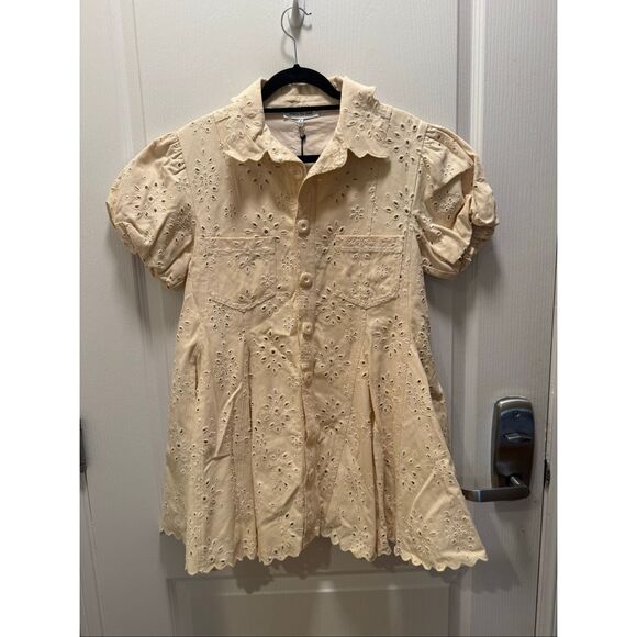 Jacquie the Label Paris Mini Dress in Ivory/Cream Summer Brunch size S NWT - Picture 3 of 6